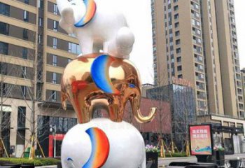 大象雕塑定價，街頭雕塑，烤漆卡通大象雕塑定價