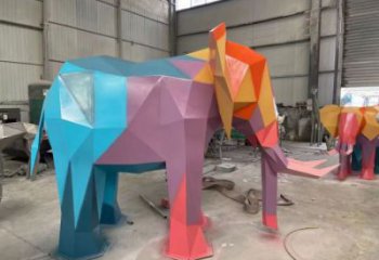 園林大象雕塑標準，彩鋼制作，景觀烤漆大象雕塑優價