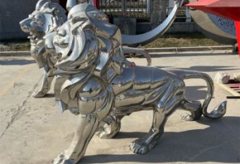獅子雕塑工廠，鏡面拋光藝術，不銹鋼獅子雕塑供應