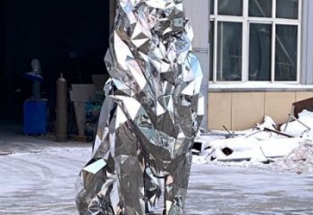 獅子雕塑供需，圓雕系列，不銹鋼獅子雕塑制造商