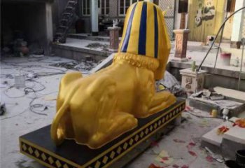 獅子雕塑觀賞型，公園小品，景觀獅子人獸雕塑常用