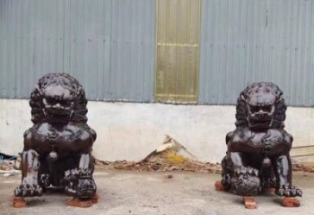 黃銅獅子雕塑制造商，城市雕塑，大型蹲獅雕塑制作