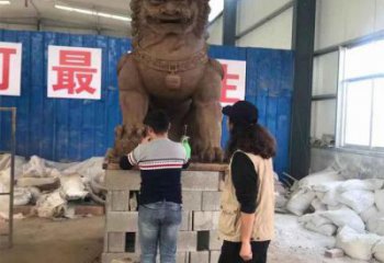 制造獅子雕塑專供，地標擺件，蹲獅雕塑磨具