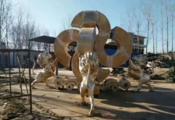 黃銅獅子雕塑承接，景觀雕塑，走獅雕塑供應(yīng)
