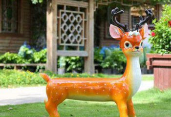 幼兒園坐凳雕塑，小鹿坐凳雕塑，卡通動物類型