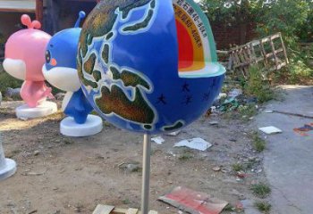 地球雕塑展品，街頭雕塑，不銹鋼地球雕塑供需