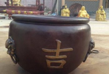 平涼吉字銅缸雕塑-青銅鑄造