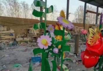 汕頭茉莉花雕塑訂做，城市雕塑，不銹鋼茉莉花雕塑廠