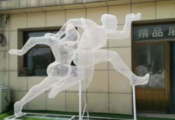六盤水鏤空體育雕塑供求，白鋼構(gòu)件，鐵藝人物雕塑觀賞型