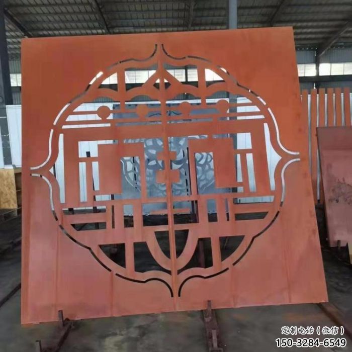 保定鏤空景墻雕塑，耐候鋼鏤空工藝設(shè)計