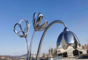 萬寧百合花雕塑承接，城市裝飾，大型不銹鋼百合花雕塑公司