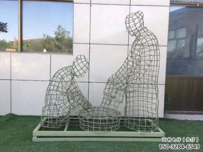 永州鏤空洗腳雕塑制作,園林裝飾,鐵藝孝道人物雕塑 永州鏤空洗腳雕塑制作,園林裝飾,鐵藝孝道人物雕塑