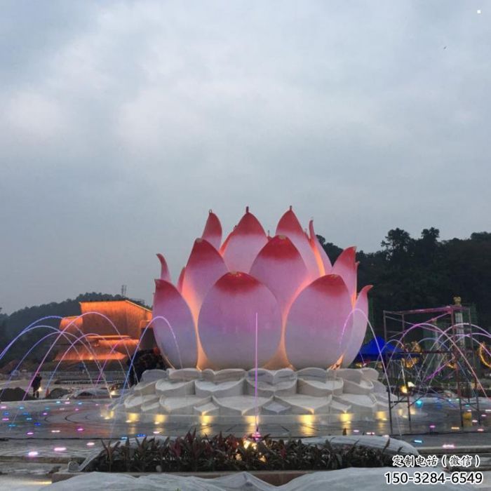 涇源蓮花雕塑廠家，景區雕塑，水景蓮花噴泉雕塑精選