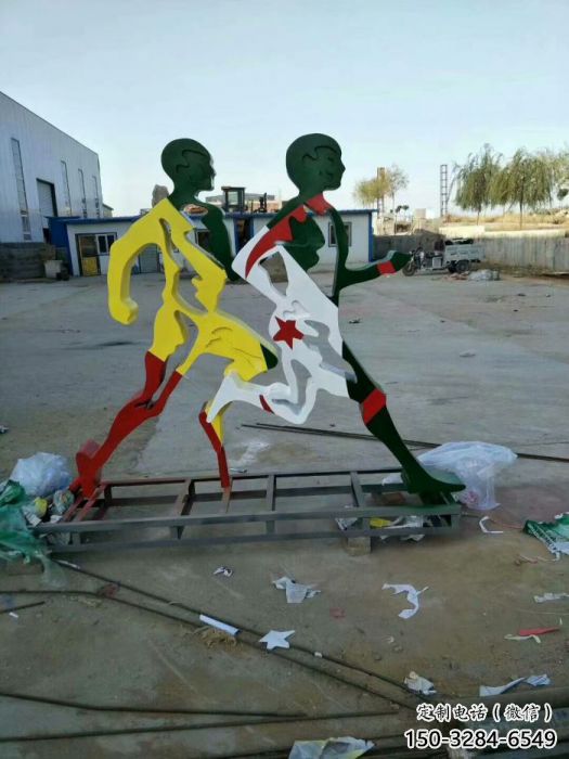 煙臺賽跑雕塑,鏤空工藝制作,不銹鋼烤漆體育人物雕塑 煙臺賽跑雕塑,鏤空工藝制作,不銹鋼烤漆體育人物雕塑
