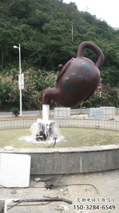 涼山小區天壺標志雕塑，多彩藝術，天壺雕塑生產廠家