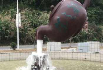 菏澤小區天壺標志雕塑，多彩藝術，天壺雕塑生產廠家