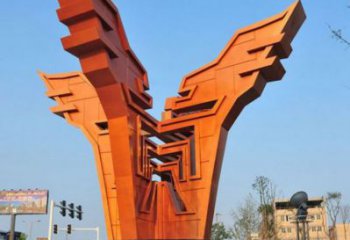 晉城城市精神堡壘雕塑，抽象建筑元素，廣場景觀雕塑小品