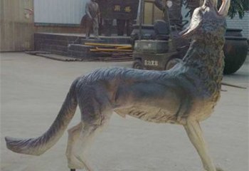 吐魯番銅狼雕塑廠家，銅雕動物狼，仿真工藝制作