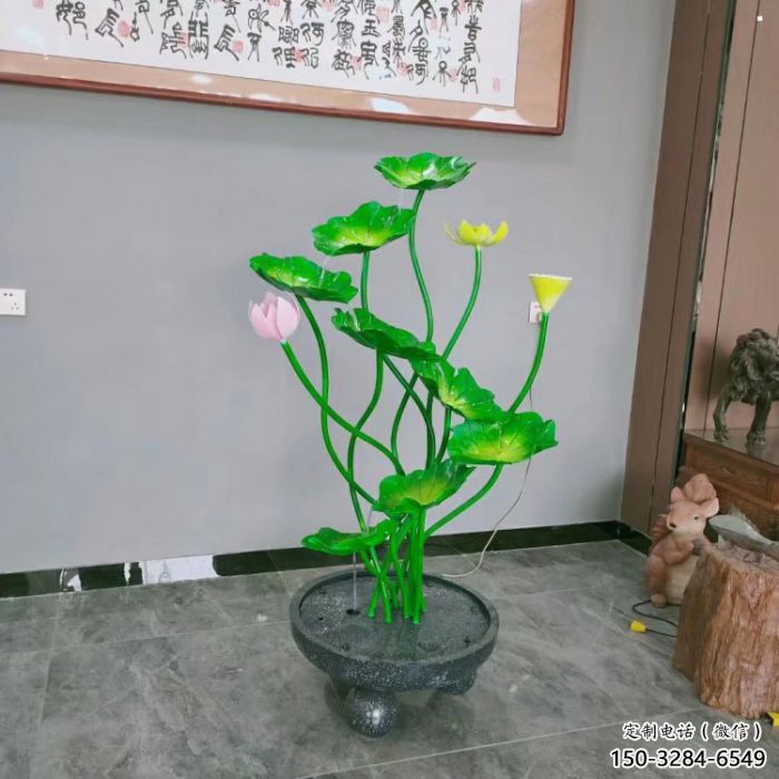 杭州荷花雕塑異型優選，城市裝飾，展示荷花雕塑定做