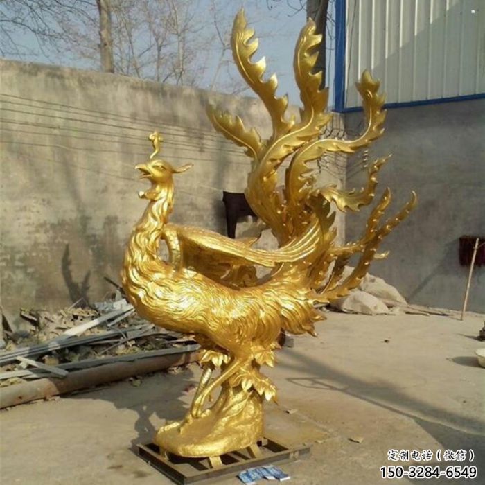 西湖鳳凰雕塑廠家，鍛造工藝，銅鳳凰雕塑廠家承接