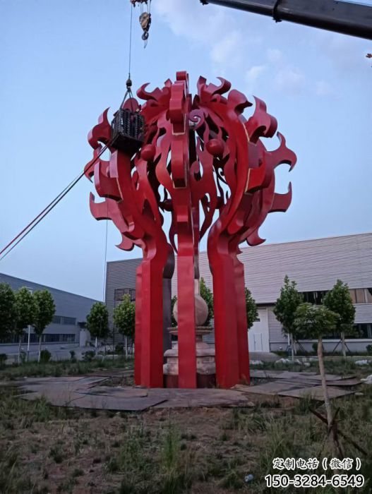 杭州火球雕塑,精神堡壘火球雕塑落地展示 杭州火球雕塑,精神堡壘火球雕塑落地展示