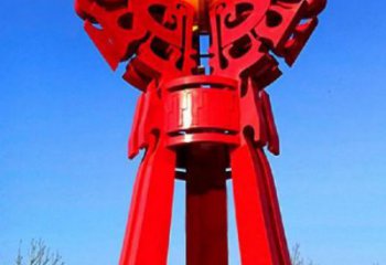 玉溪精神堡壘火球雕塑，城市建筑雕塑，創意藝術設計
