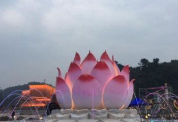 金華蓮花雕塑廠家，景區(qū)雕塑，水景蓮花噴泉雕塑精選