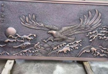 合川老鷹浮雕訂做，景區(qū)雕塑，鍛銅動(dòng)物浮雕定價(jià)