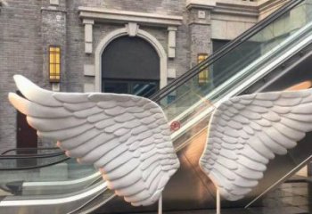 長壽景觀鳥翅雕塑制造，歐式風格，不銹鋼鳥翅雕塑定價
