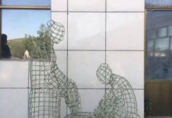 江北鏤空孝道雕塑通用，街景小品，鐵藝洗腳雕塑制造